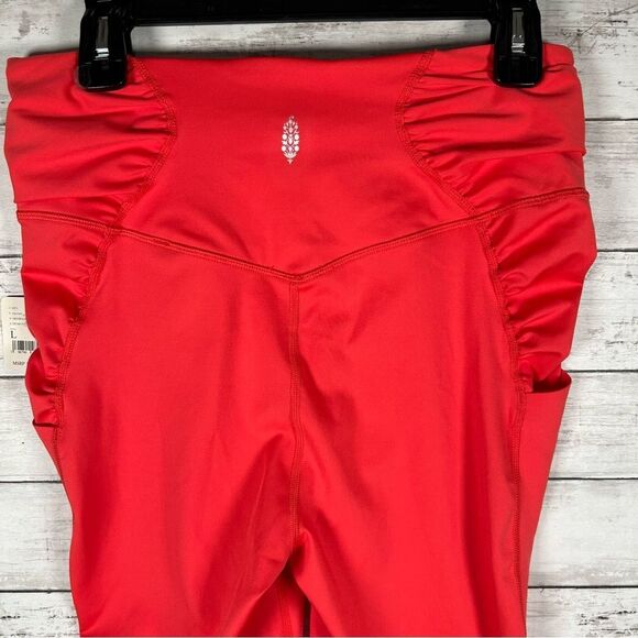 Free People Movement Set The Pace Leggings Cayenne L NWT $98 - Picture 9 of 12